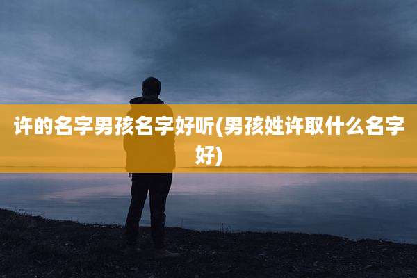 许的名字男孩名字好听(男孩姓许取什么名字好)