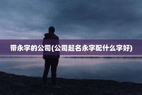 带永字的公司(公司起名永字配什么字好)