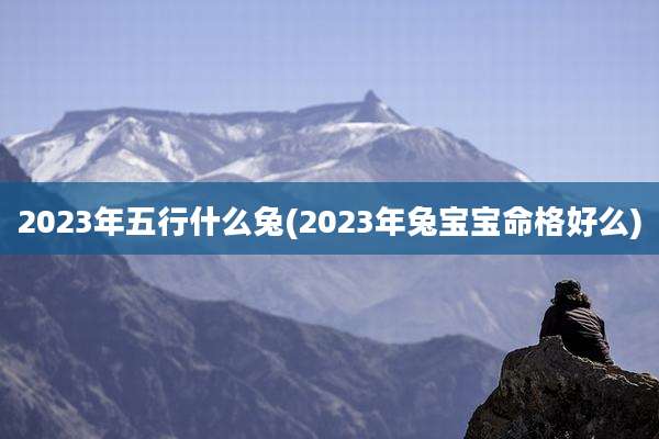 2023年五行什么兔(2023年兔宝宝命格好么)