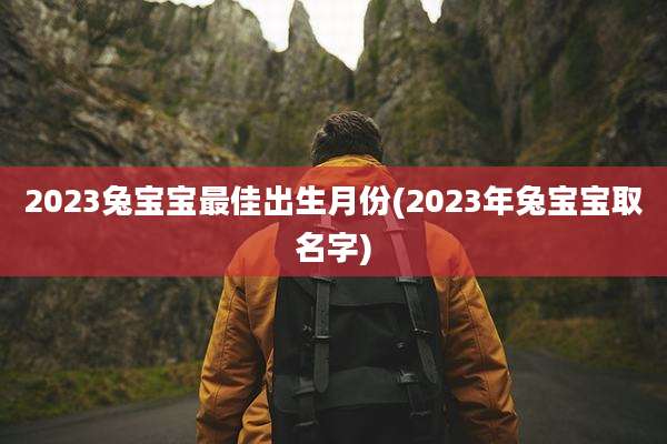 2023兔宝宝最佳出生月份(2023年兔宝宝取名字)