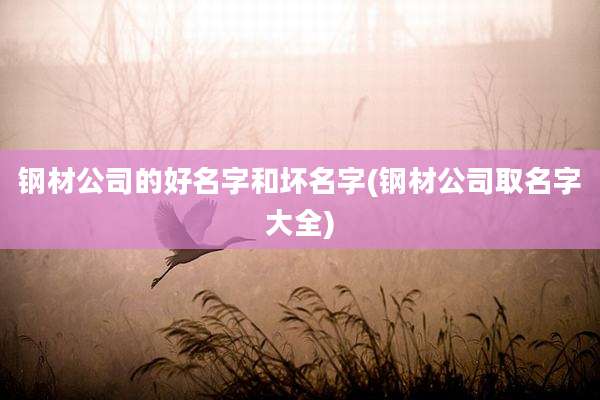 钢材公司的好名字和坏名字(钢材公司取名字大全)