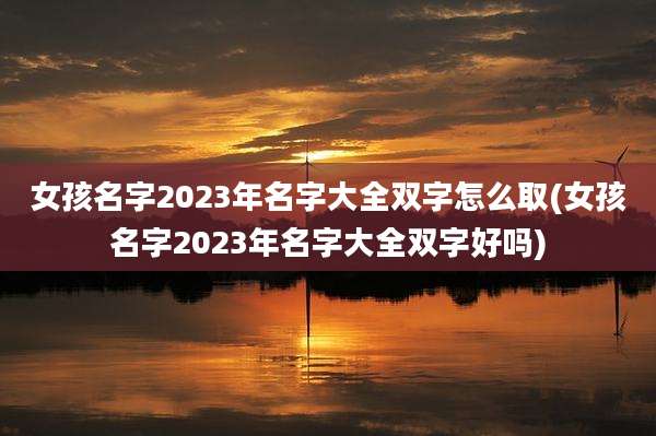 女孩名字2023年名字大全双字怎么取(女孩名字2023年名字大全双字好吗)