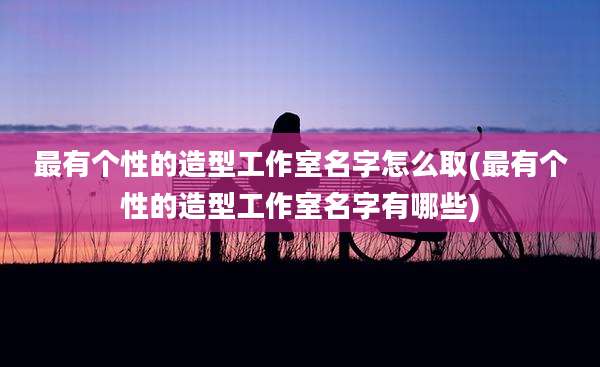 最有个性的造型工作室名字怎么取(最有个性的造型工作室名字有哪些)