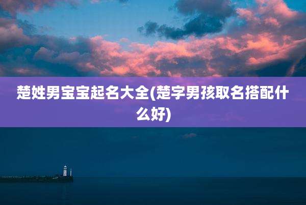 楚姓男宝宝起名大全(楚字男孩取名搭配什么好)