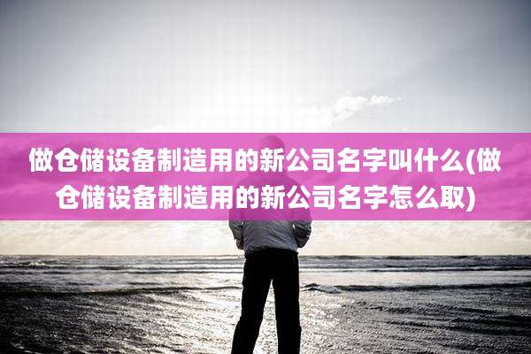 做仓储设备制造用的新公司名字叫什么(做仓储设备制造用的新公司名字怎么取)
