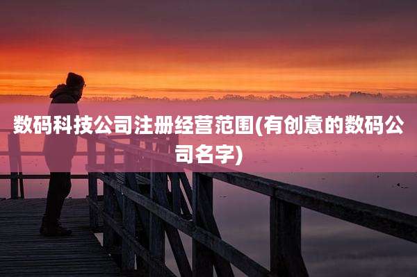 数码科技公司注册经营范围(有创意的数码公司名字)