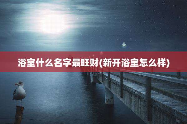 浴室什么名字最旺财(新开浴室怎么样)