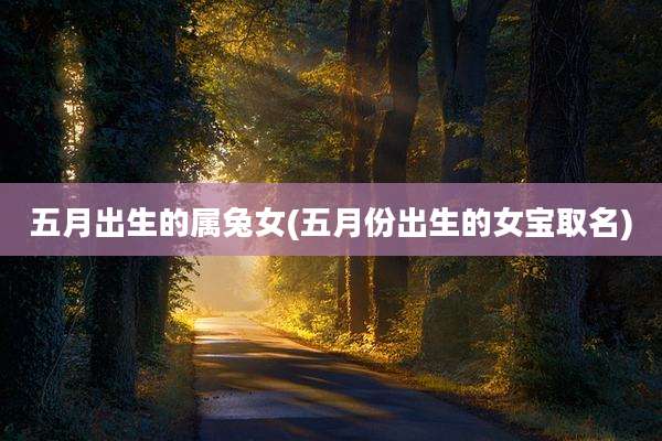 五月出生的属兔女(五月份出生的女宝取名)