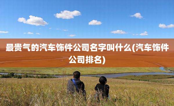 最贵气的汽车饰件公司名字叫什么(汽车饰件公司排名)