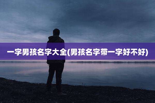 一字男孩名字大全(男孩名字带一字好不好)