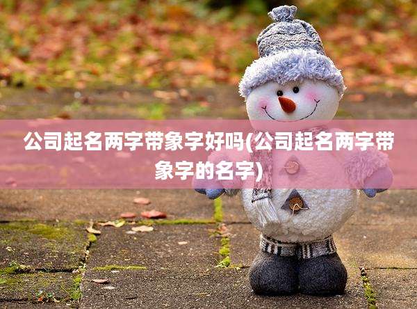 公司起名两字带象字好吗(公司起名两字带象字的名字)