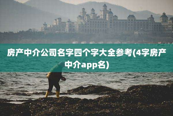 房产中介公司名字四个字大全参考(4字房产中介app名)