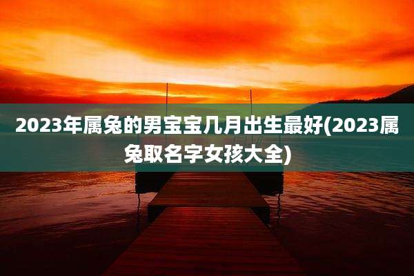 2023年属兔的男宝宝几月出生最好(2023属兔取名字女孩大全)