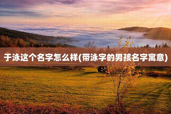 于泳这个名字怎么样(带泳字的男孩名字寓意)
