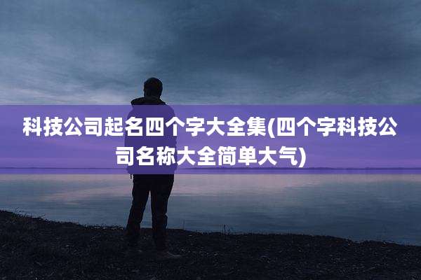 科技公司起名四个字大全集(四个字科技公司名称大全简单大气)