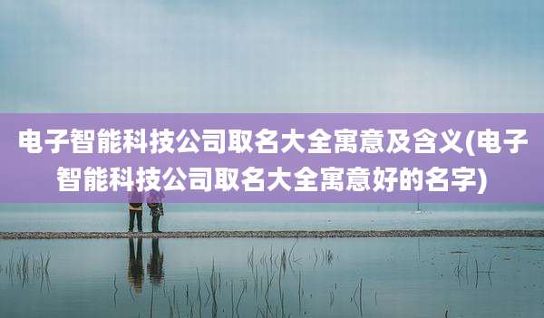 电子智能科技公司取名大全寓意及含义(电子智能科技公司取名大全寓意好的名字)