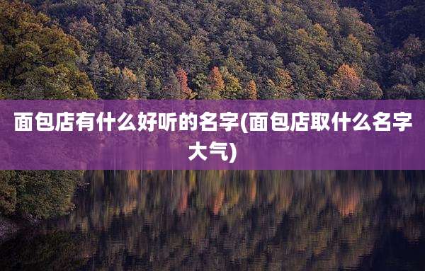 面包店有什么好听的名字(面包店取什么名字大气)