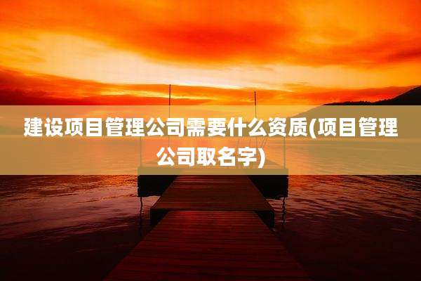 建设项目管理公司需要什么资质(项目管理公司取名字)