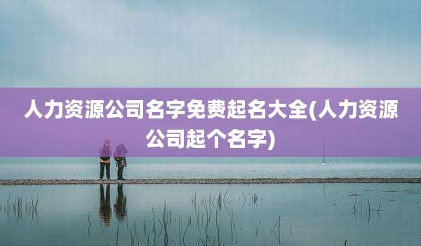 人力资源公司名字免费起名大全(人力资源公司起个名字)