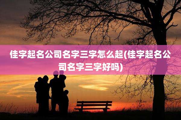 佳字起名公司名字三字怎么起(佳字起名公司名字三字好吗)