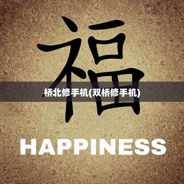 桥北修手机(双桥修手机)