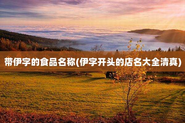 带伊字的食品名称(伊字开头的店名大全清真)