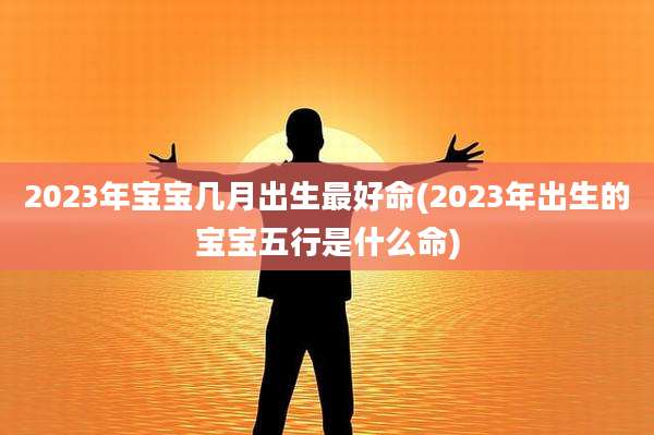 2023年宝宝几月出生最好命(2023年出生的宝宝五行是什么命)