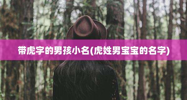 带虎字的男孩小名(虎姓男宝宝的名字)