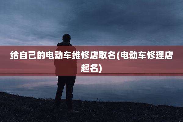 给自己的电动车维修店取名(电动车修理店起名)