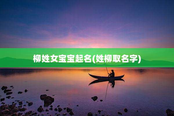 柳姓女宝宝起名(姓柳取名字)