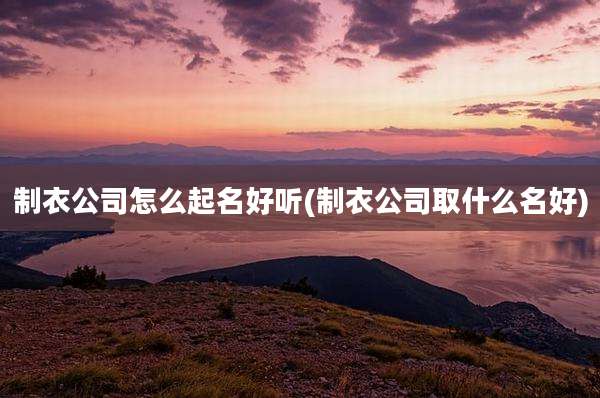 制衣公司怎么起名好听(制衣公司取什么名好)