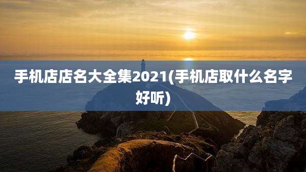 手机店店名大全集2021(手机店取什么名字好听)