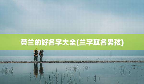 带兰的好名字大全(兰字取名男孩)