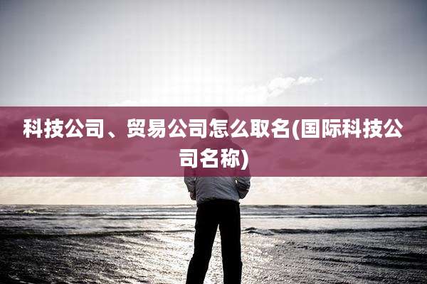 科技公司、贸易公司怎么取名(国际科技公司名称)