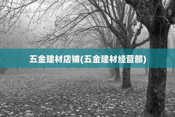 五金建材店铺(五金建材经营部)