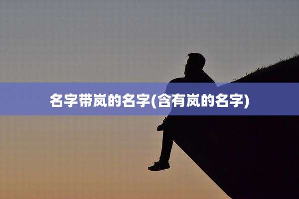 名字带岚的名字(含有岚的名字)