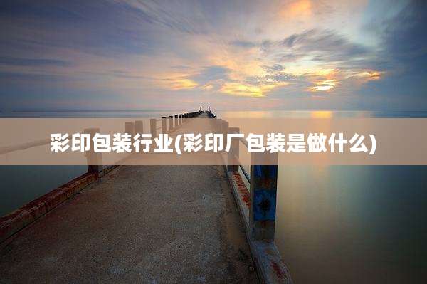 彩印包装行业(彩印厂包装是做什么)