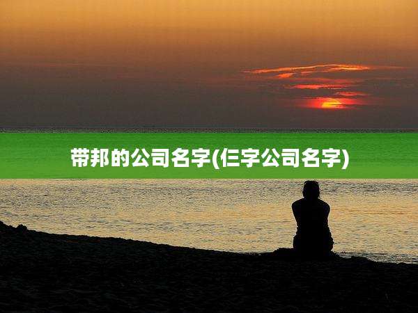 带邦的公司名字(仨字公司名字)