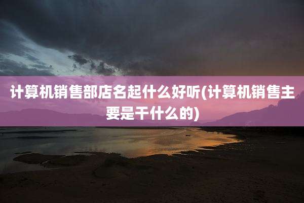 计算机销售部店名起什么好听(计算机销售主要是干什么的)
