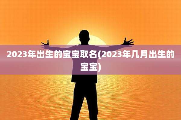 2023年出生的宝宝取名(2023年几月出生的宝宝)