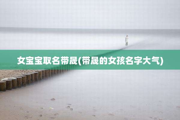 女宝宝取名带晟(带晟的女孩名字大气)