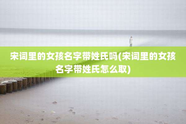 宋词里的女孩名字带姓氏吗(宋词里的女孩名字带姓氏怎么取)