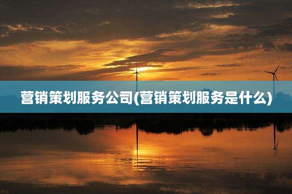 营销策划服务公司(营销策划服务是什么)