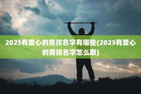 2023有爱心的男孩名字有哪些(2023有爱心的男孩名字怎么取)
