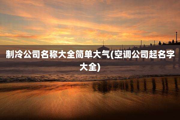 制冷公司名称大全简单大气(空调公司起名字大全)