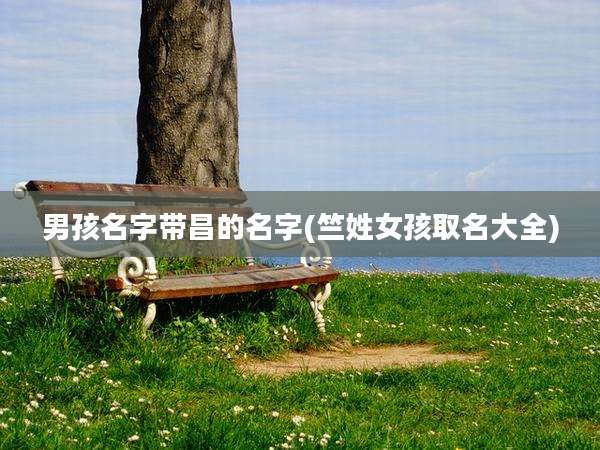 男孩名字带昌的名字(竺姓女孩取名大全)