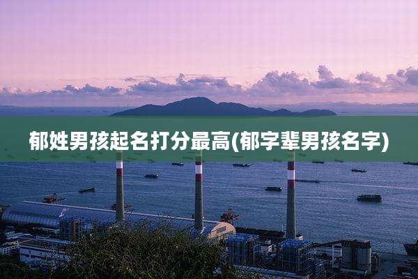 郁姓男孩起名打分最高(郁字辈男孩名字)