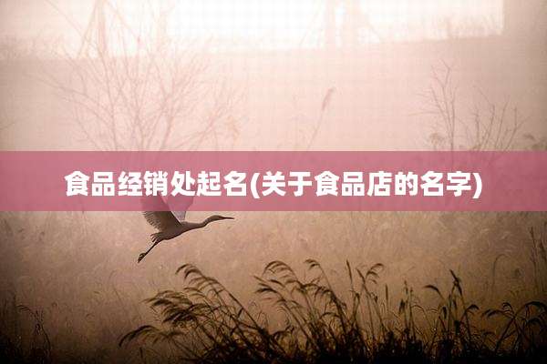食品经销处起名(关于食品店的名字)