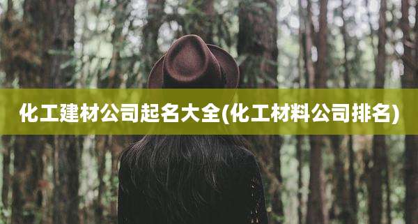 化工建材公司起名大全(化工材料公司排名)