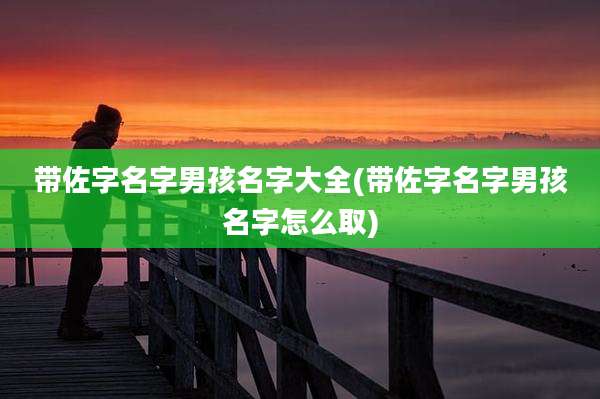 带佐字名字男孩名字大全(带佐字名字男孩名字怎么取)